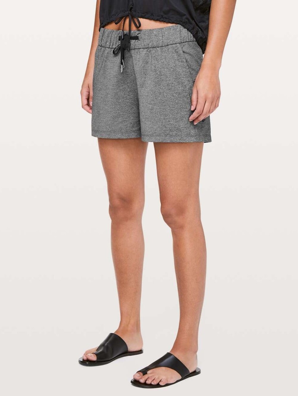 Lululemon On The Fly Short *2.5" Heathered Black